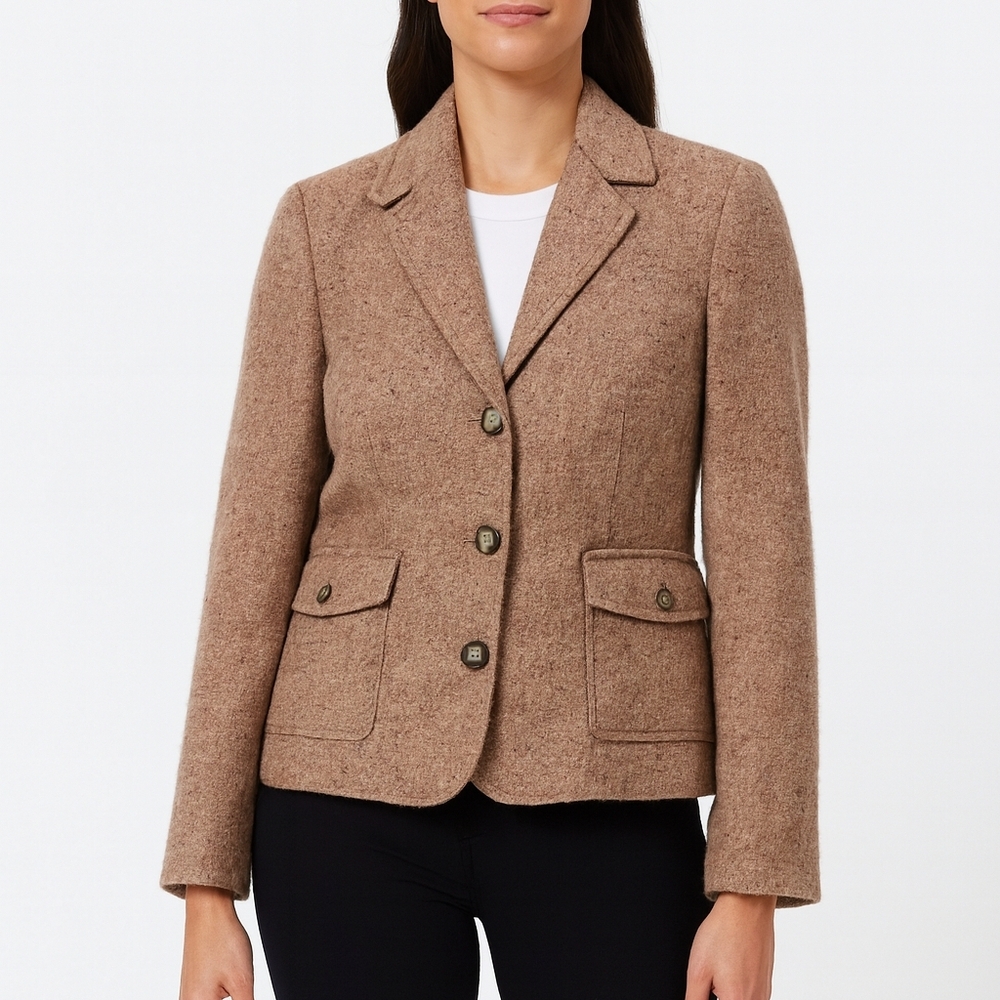 L.L. Bean/Wool Blend Tweed Blazer – Size Medium Petite |‎ Classic